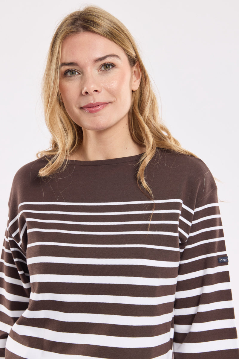 armor-lux-marini-re-manches-3-4-coupe-courte-marini-re-femme-coton image 2