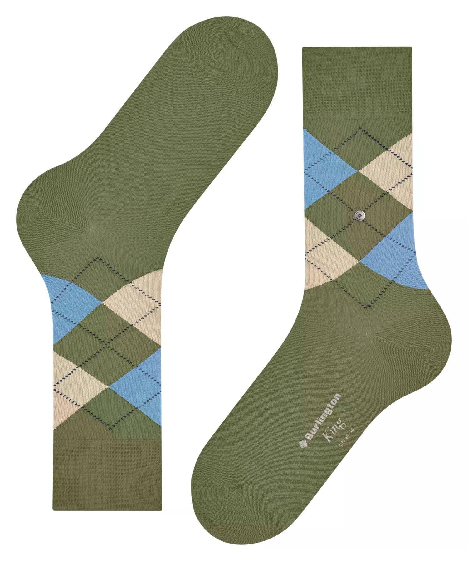 burlington-king-chaussettes-homme-coton-fantaisie-vert-salvia-7472-40-46 image 6