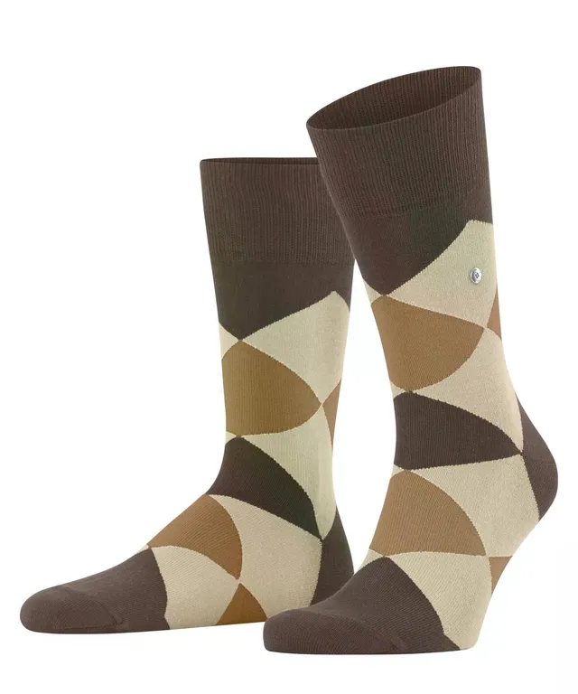 burlington-clyde-chaussettes-homme-coton-fantaisie-marron-brown-tan-5888-40-46 image 1