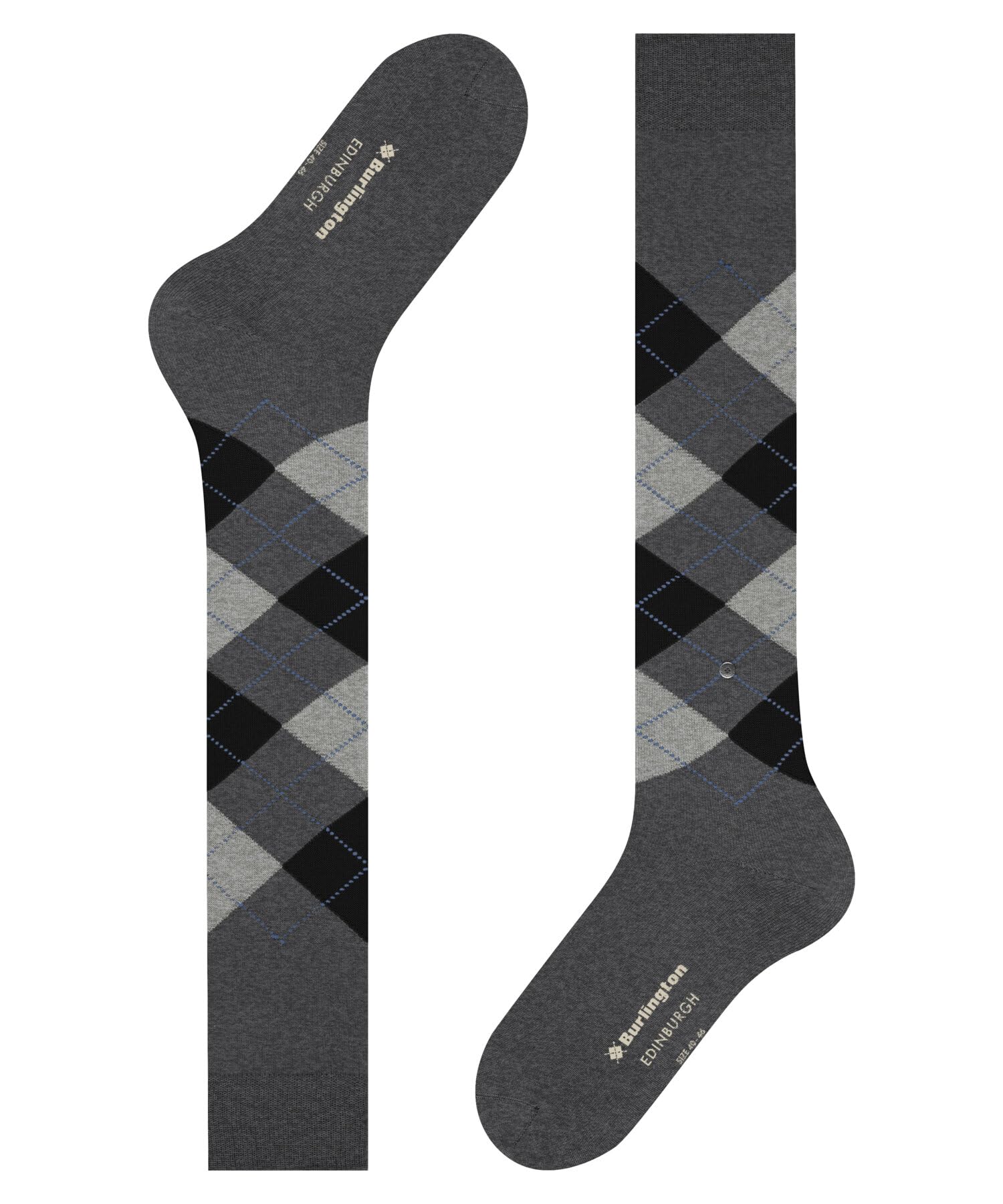 burlington-edinburgh-chaussettes-longues-homme-laine-gris-asphalt-melange-40-46 image 6