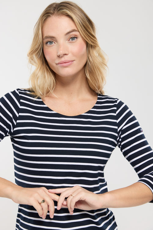 armor-lux-amiral-marini-re-femme-manches-3-4-coton-l-ger-slim image 3