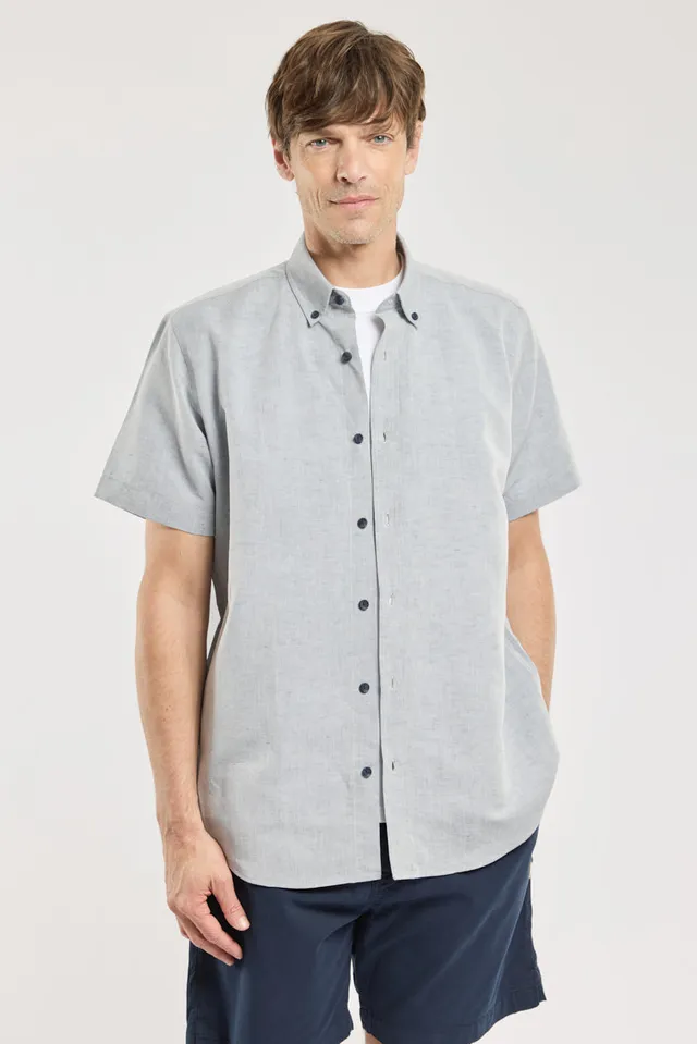 armor-lux-chemise-manches-courtes-homme-coton-et-lin image 1
