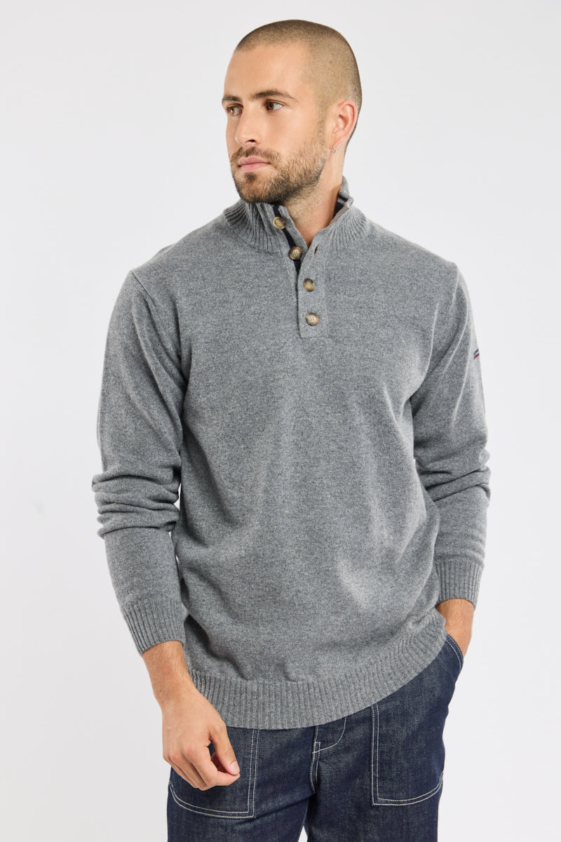 armor-lux-pull-camionneur-homme-100-laine-col-montant image 1