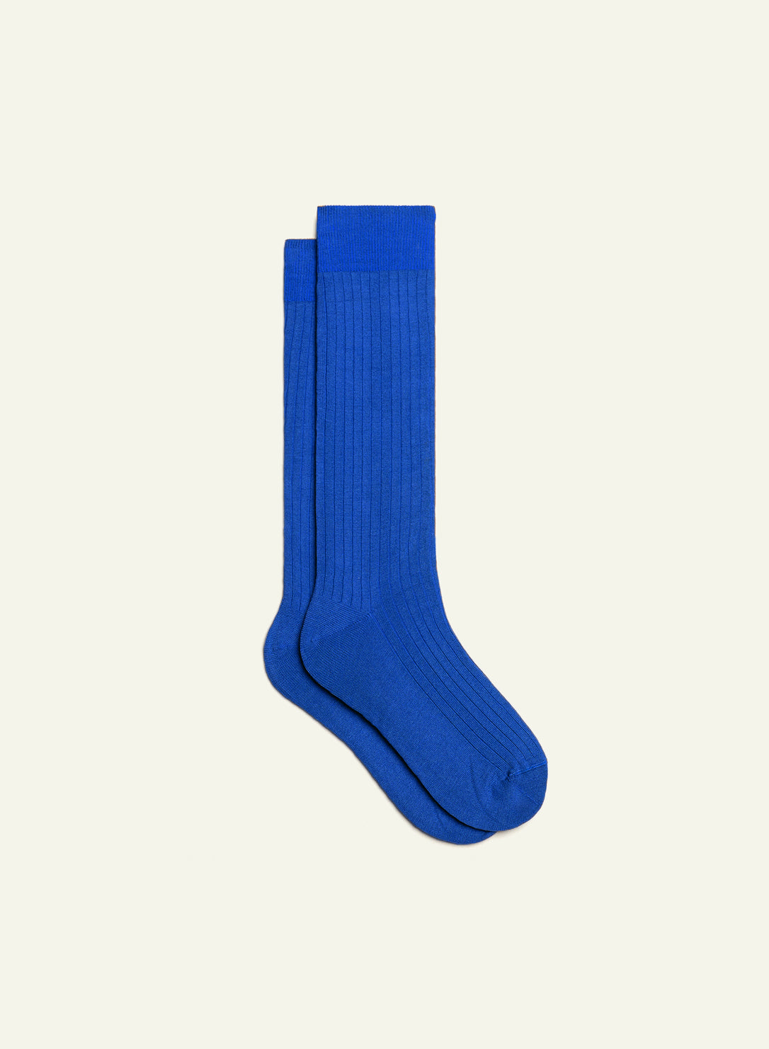 archiduchesse-bleu-monochrome-chaussettes-mi-bas-fil-d-cosse image 2