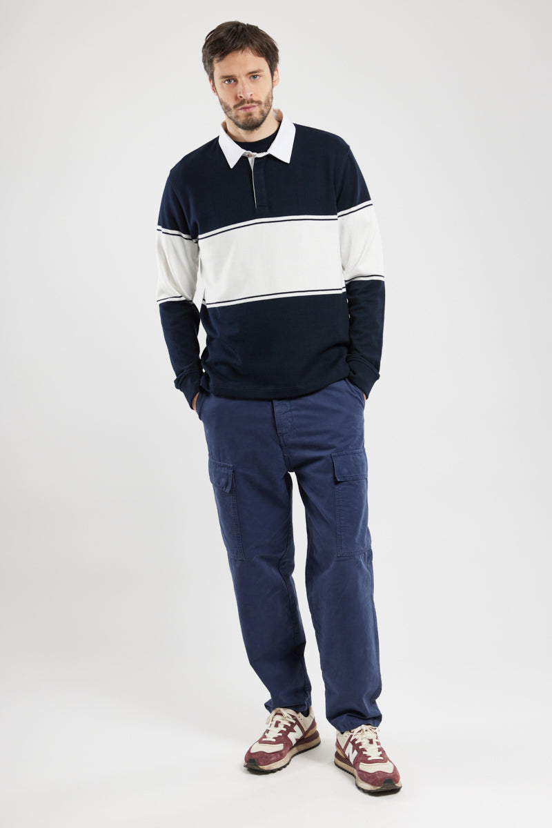 armor-lux-sweat-col-polo-ray-h-ritage-coton-rustique-245g image 3