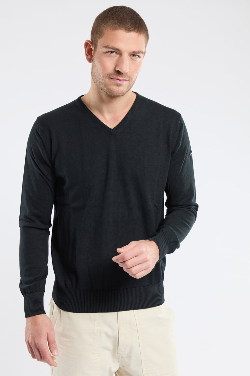 armor-lux-pull-col-v-henvic-homme-100-coton image 1
