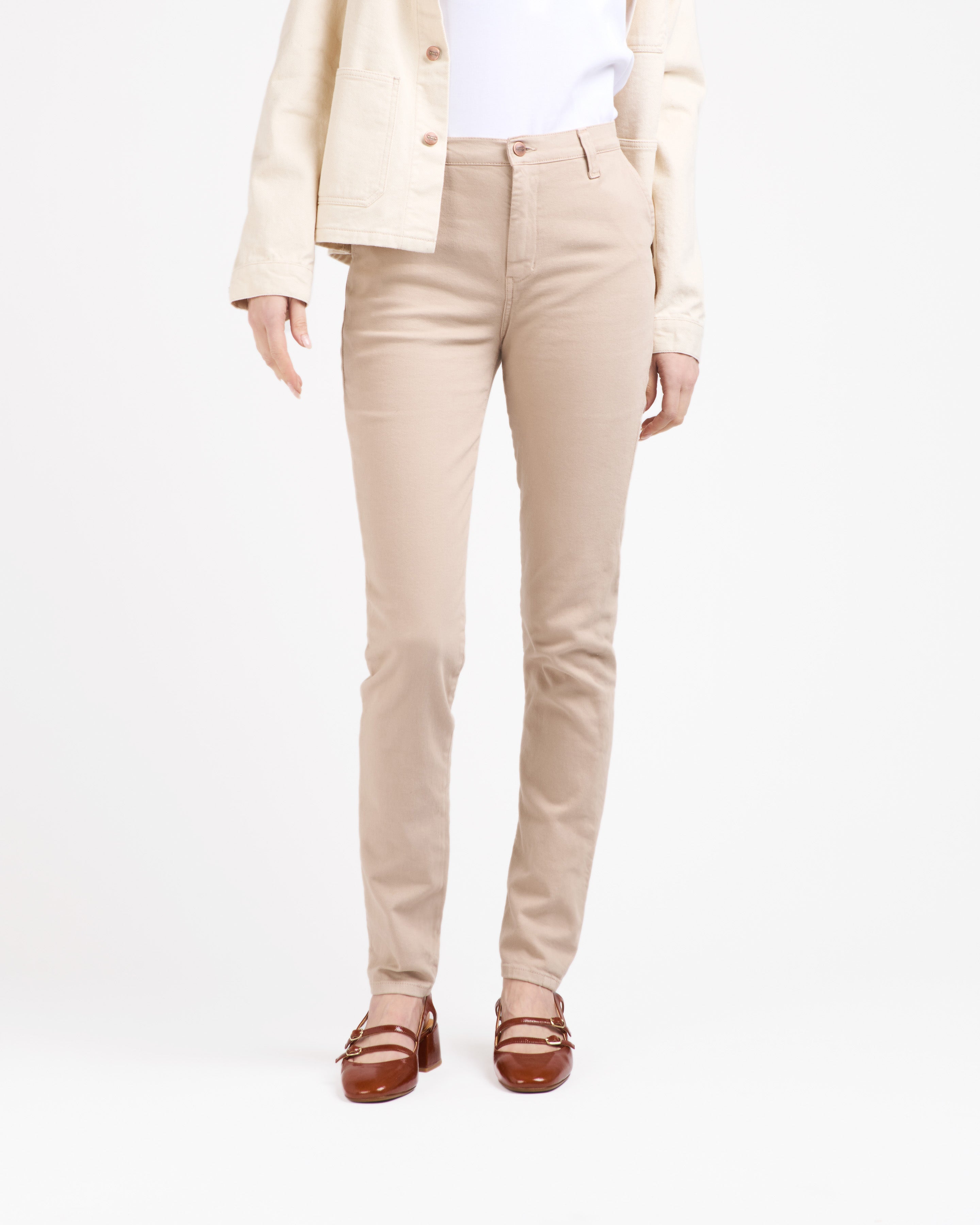 atelier-tuffery-chino-femme-l-onie-taille-haute-beige image 2