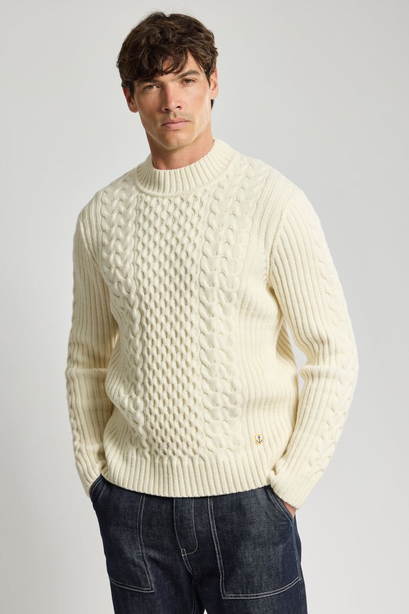 armor-lux-pull-irlandais-homme-col-montant-laine image 3
