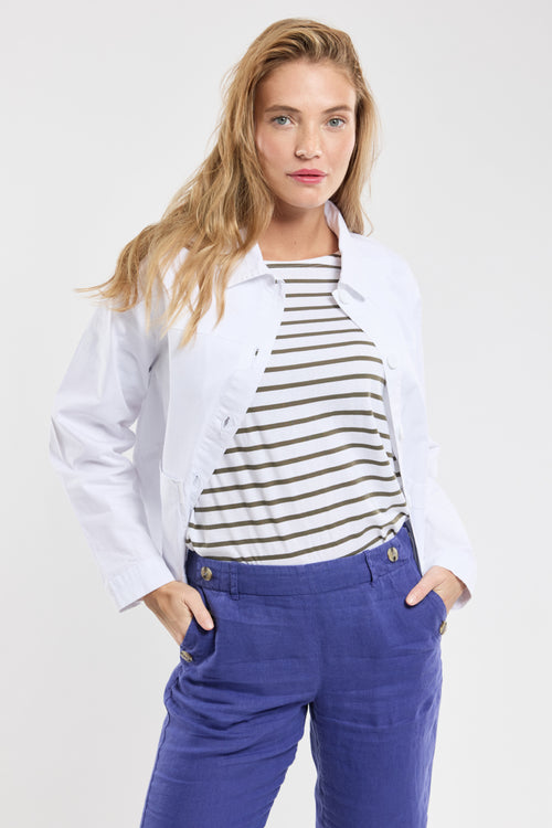 armor-lux-veste-courte-boutonn-e-femme-coton-blanc-gabardine image 5