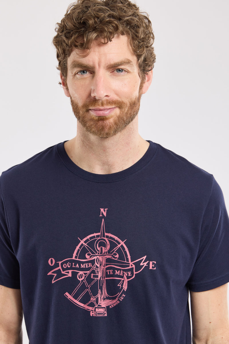 armor-lux-t-shirt-imprim-homme-o-la-mer-coton-l-ger image 2
