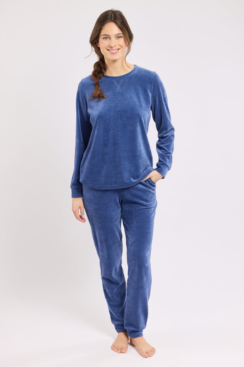 armor-lux-pyjama-jogging-velours-femme image 5