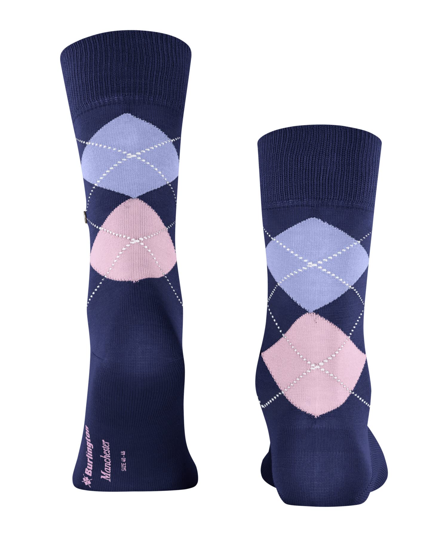 burlington-manchester-chaussettes-homme-coton-bleu-night-blue-40-46 image 2