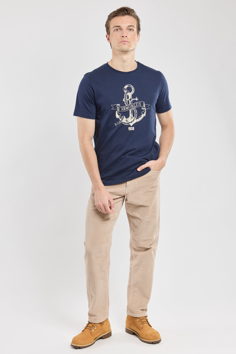 armor-lux-t-shirt-ancre-homme-coton-l-ger-160g image 3