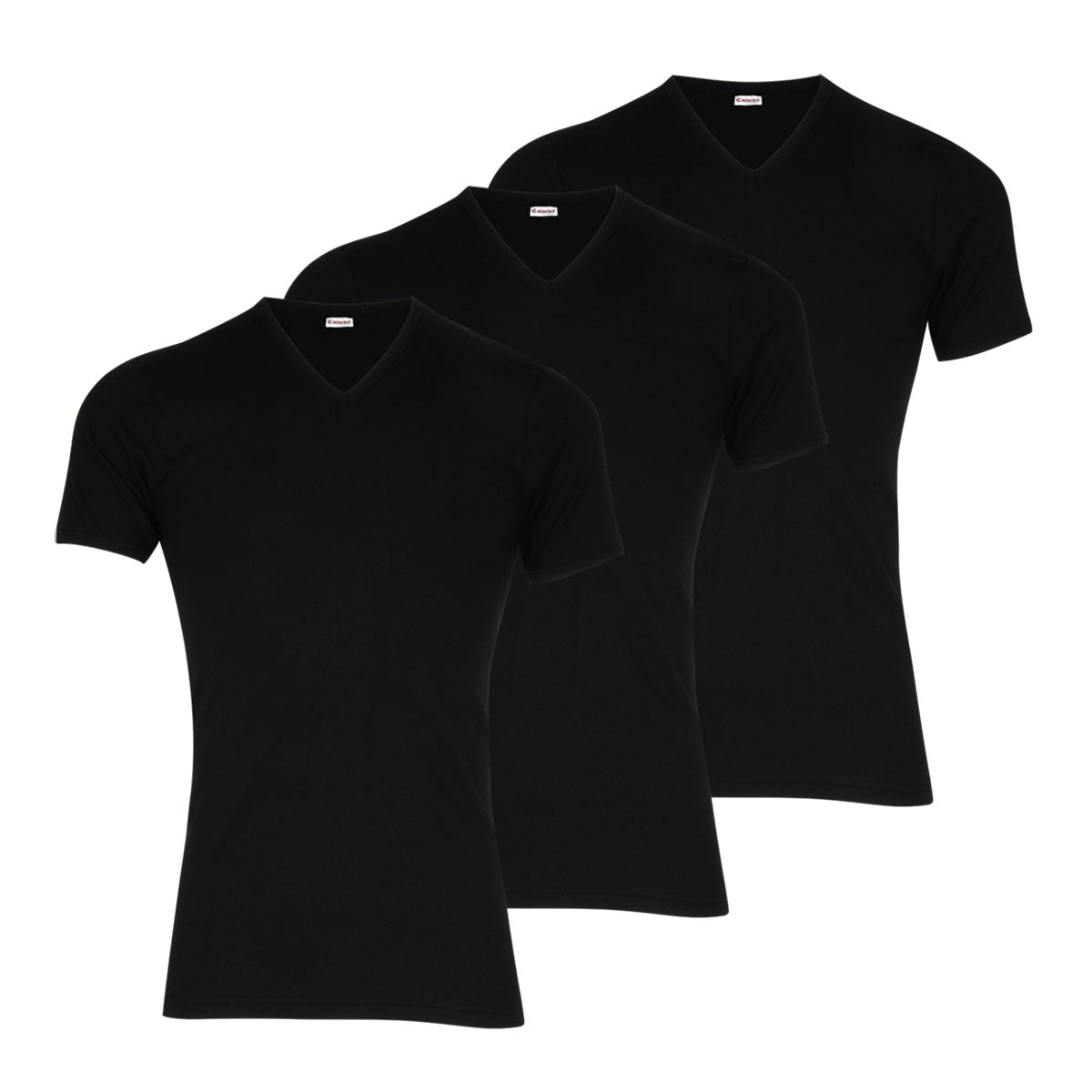 eminence-lot-de-3-tee-shirts-col-v-318-pur-coton-premium-homme-noir image 1
