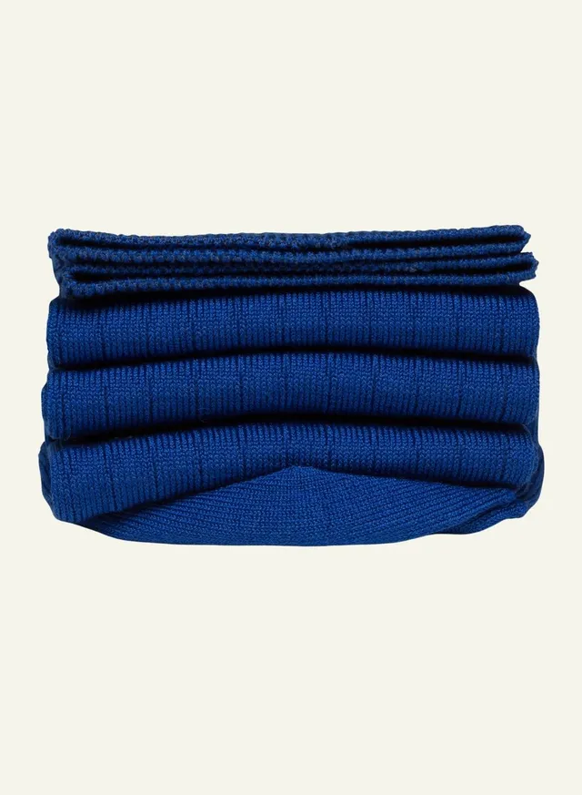 archiduchesse-bleu-monochrome-chaussettes-mi-bas-fil-d-cosse image 1
