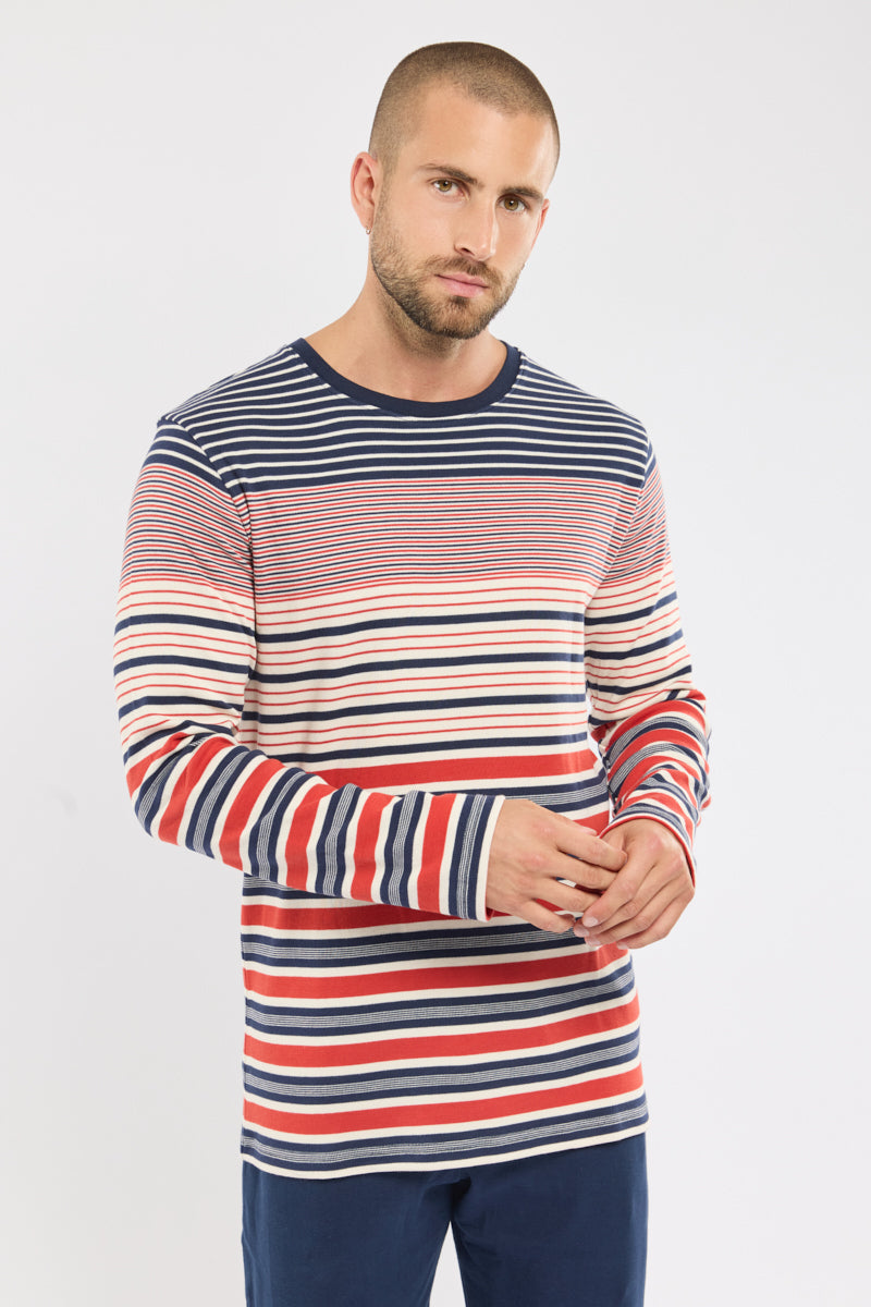 armor-lux-pyjama-droit-homme-coton-pais-interlock-ray image 3