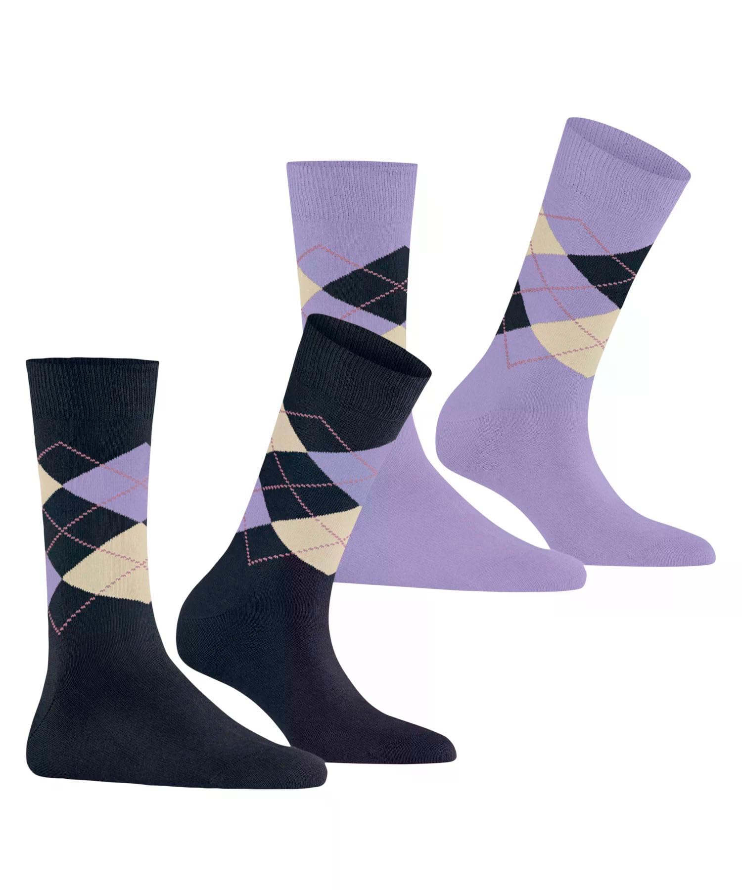 burlington-everyday-argyle-chaussettes-femme-36-41-violet-plum image 3