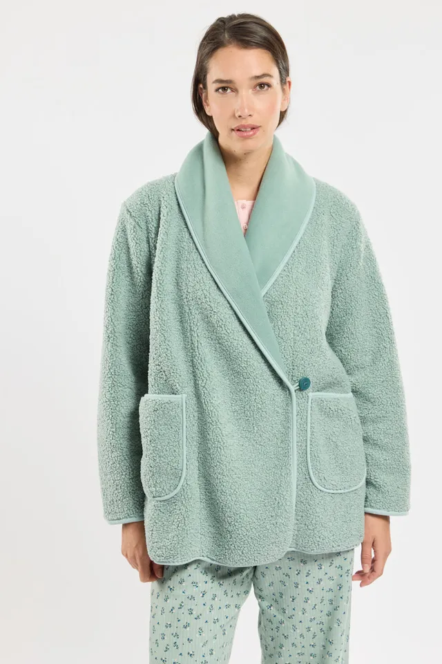 armor-lux-robe-de-chambre-courte-femme-poches image 1