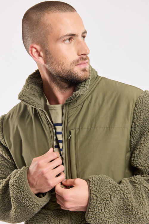 armor-lux-h-ritage-veste-sherpa-homme-zip-col-montant image 5