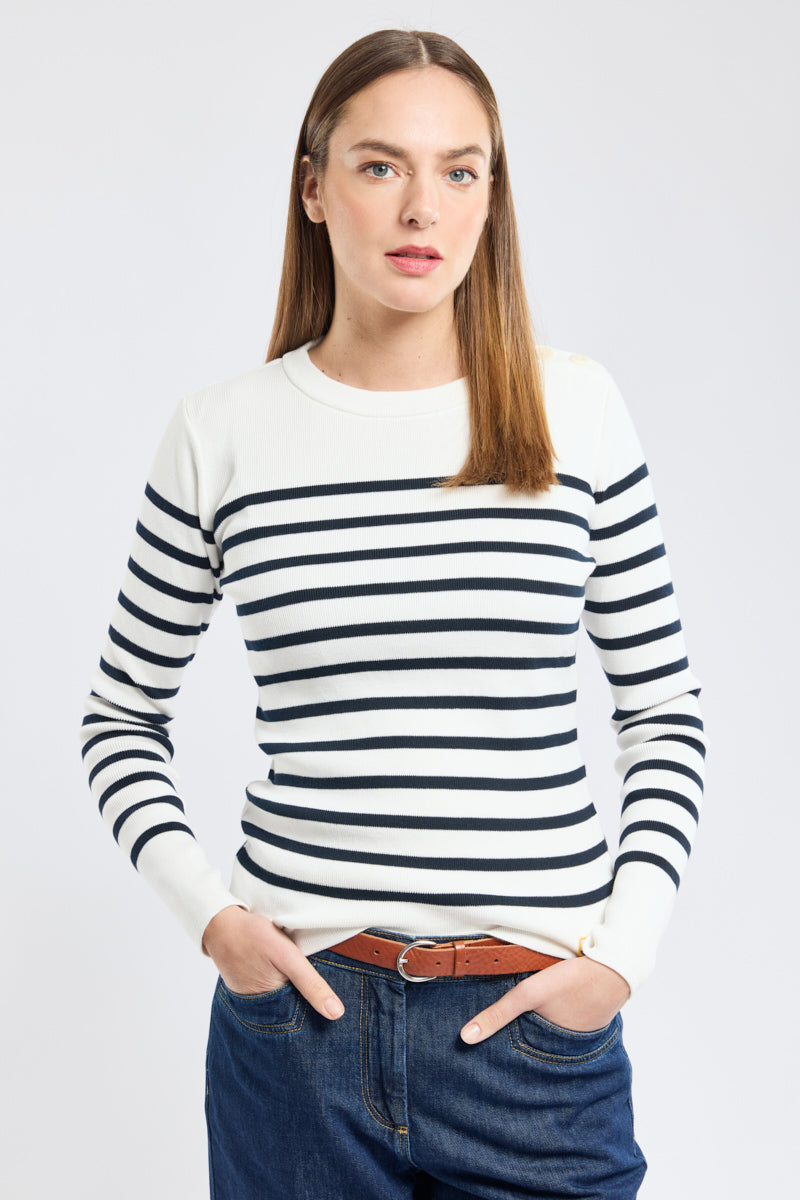 armor-lux-pull-marin-ray-groix-femme-coton-2 image 1