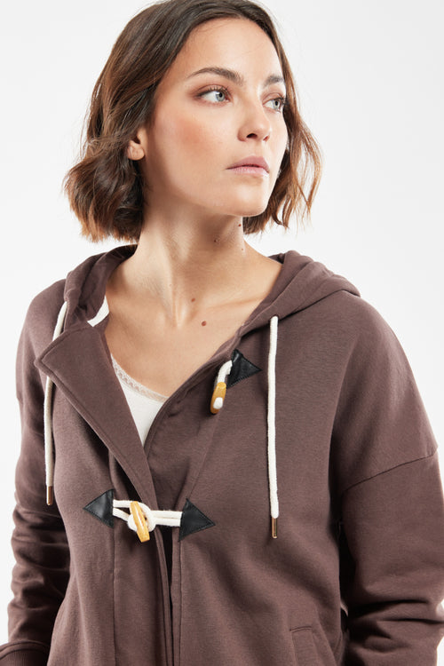 armor-lux-veste-homewear-femme-molleton-capuche-coton image 4
