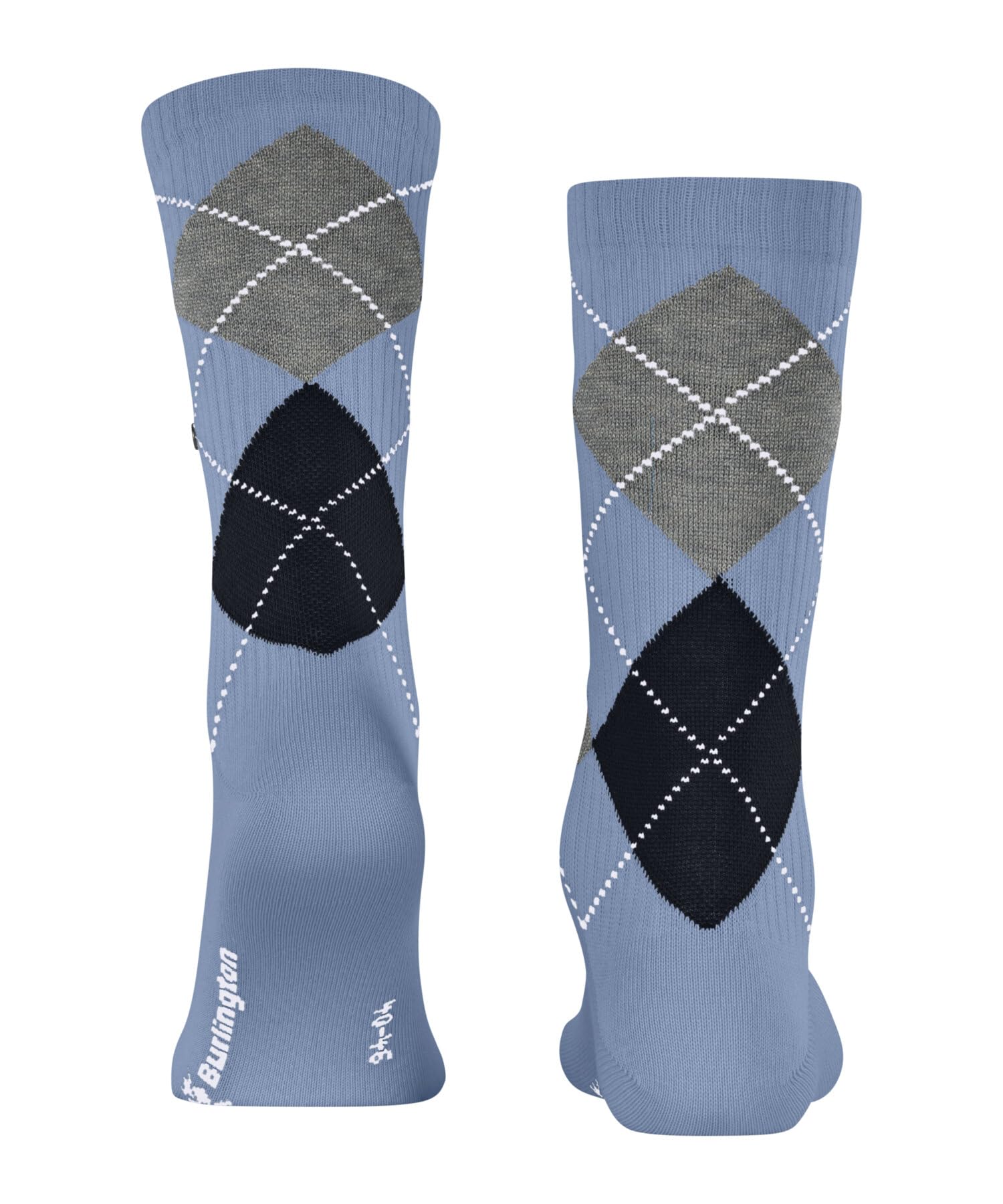burlington-rib-court-chaussettes-homme-coton-unies-bleu-crystal-bl-6290-40-46 image 2