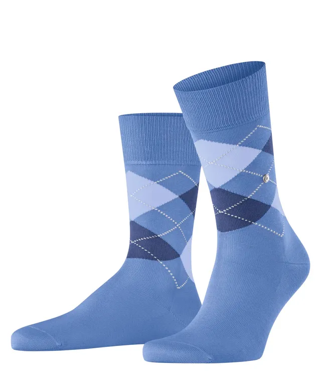 burlington-manchester-chaussettes-homme-coton-fantaisie-bleu-water-40-46 image 1