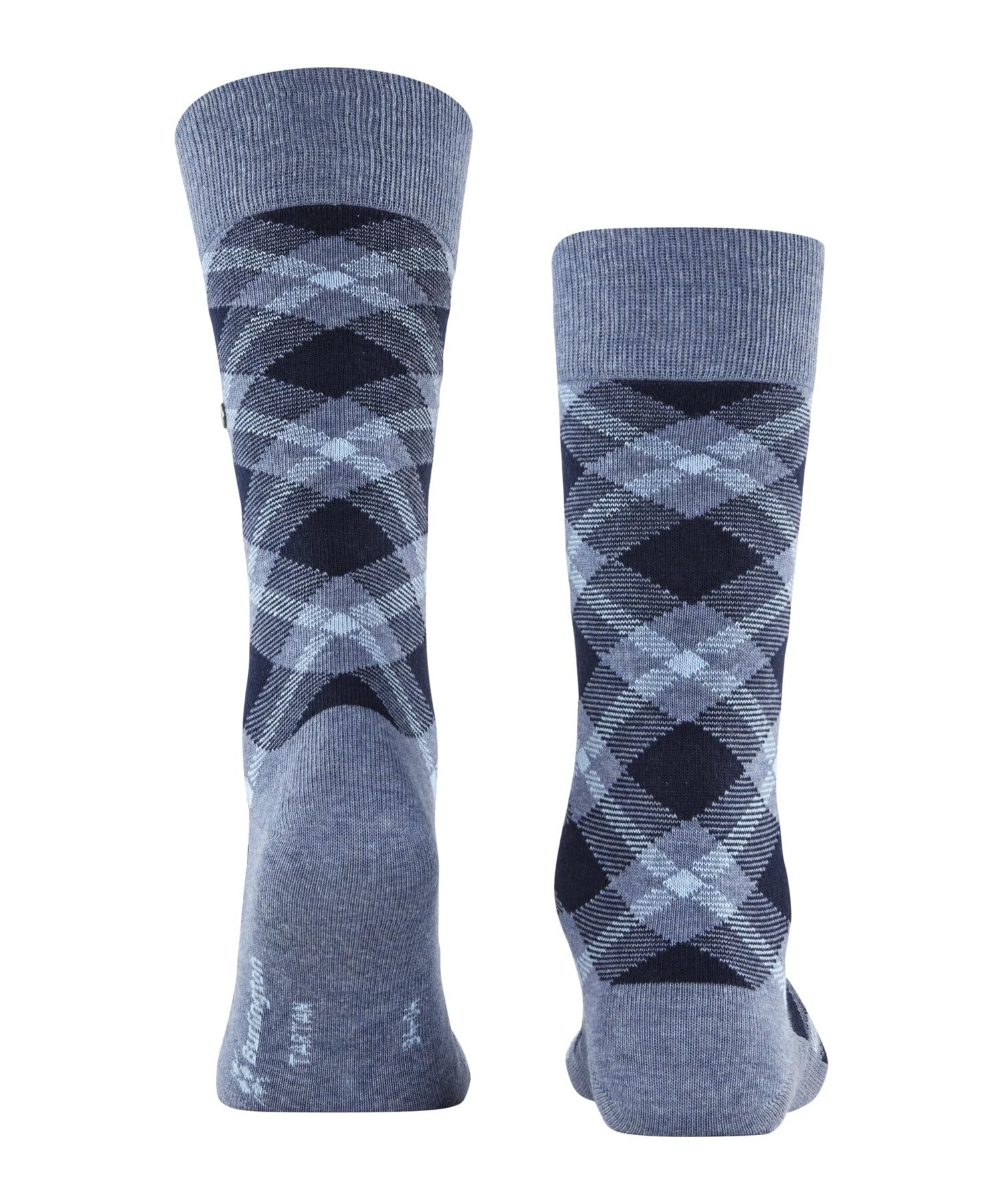 burlington-tartan-chaussettes-homme-coton-fantaisie-bleu-light-jeans-6662-40-46 image 2