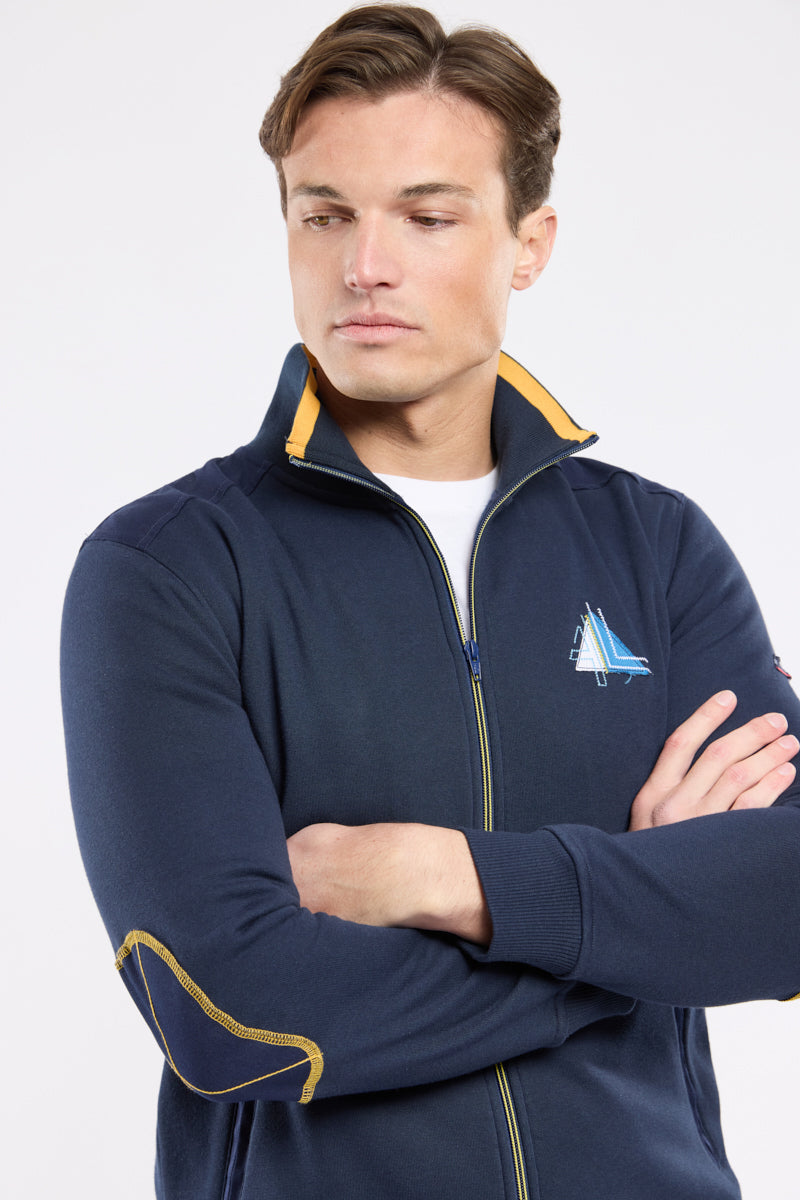 armor-lux-gilet-zipp-molleton-coudi-res-homme image 2