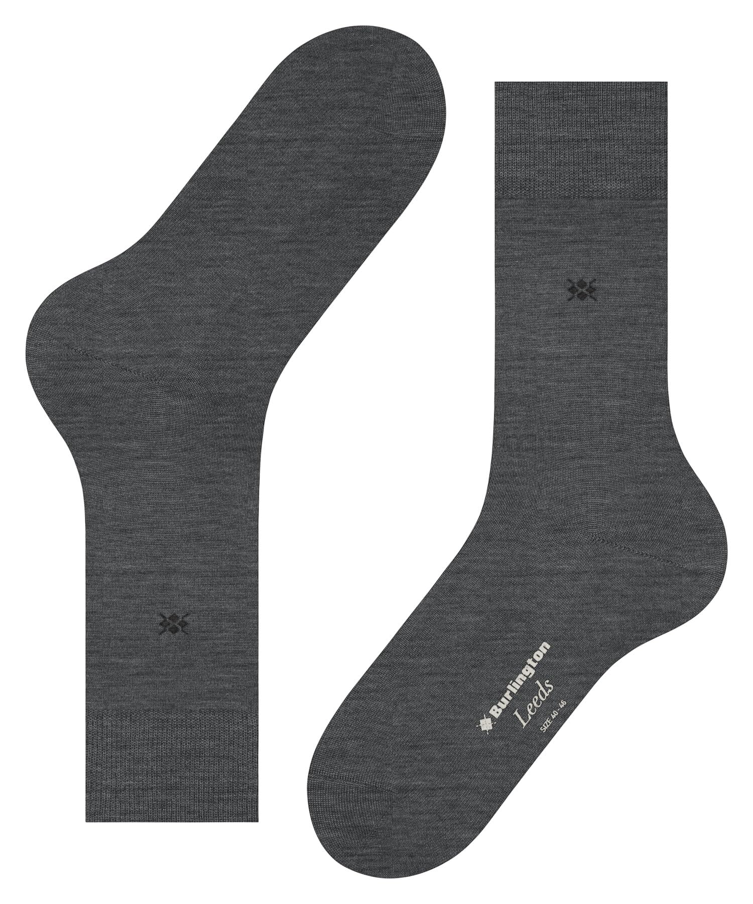 burlington-leeds-chaussettes-homme-coton-laine-unies-gris-dark-grey-3070-40-46 image 5