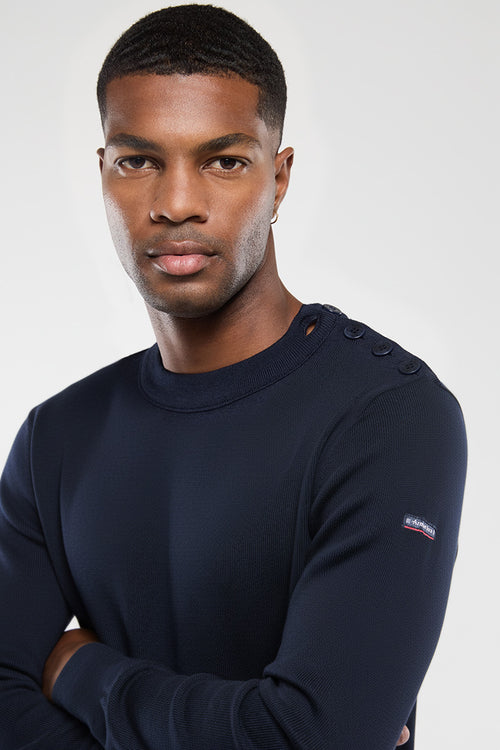 armor-lux-goulenez-pull-marin-homme-uni-laine image 2