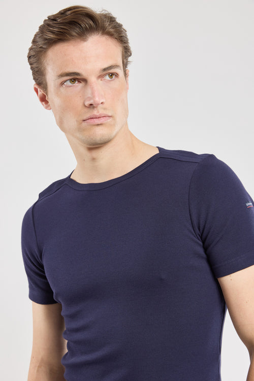 armor-lux-carantec-t-shirt-coton-et-lasthanne-col-brando image 4