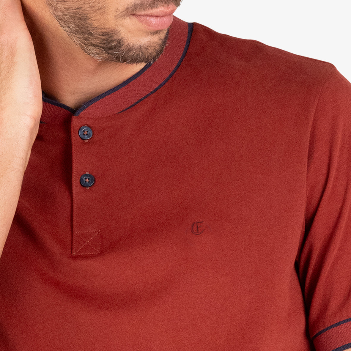 eminence-pyjama-court-col-t-homme-l-cossais-coton-gratt image 2