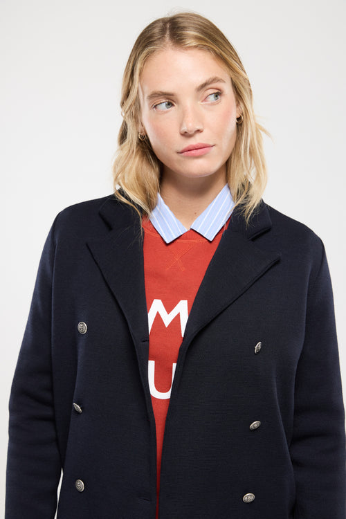 armor-lux-nevez-cardigan-long-femme-laine-et-acrylique-double-boutonnage image 3