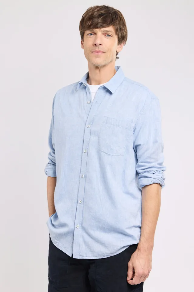 armor-lux-chemise-coupe-confort-homme-coton-et-lin image 1
