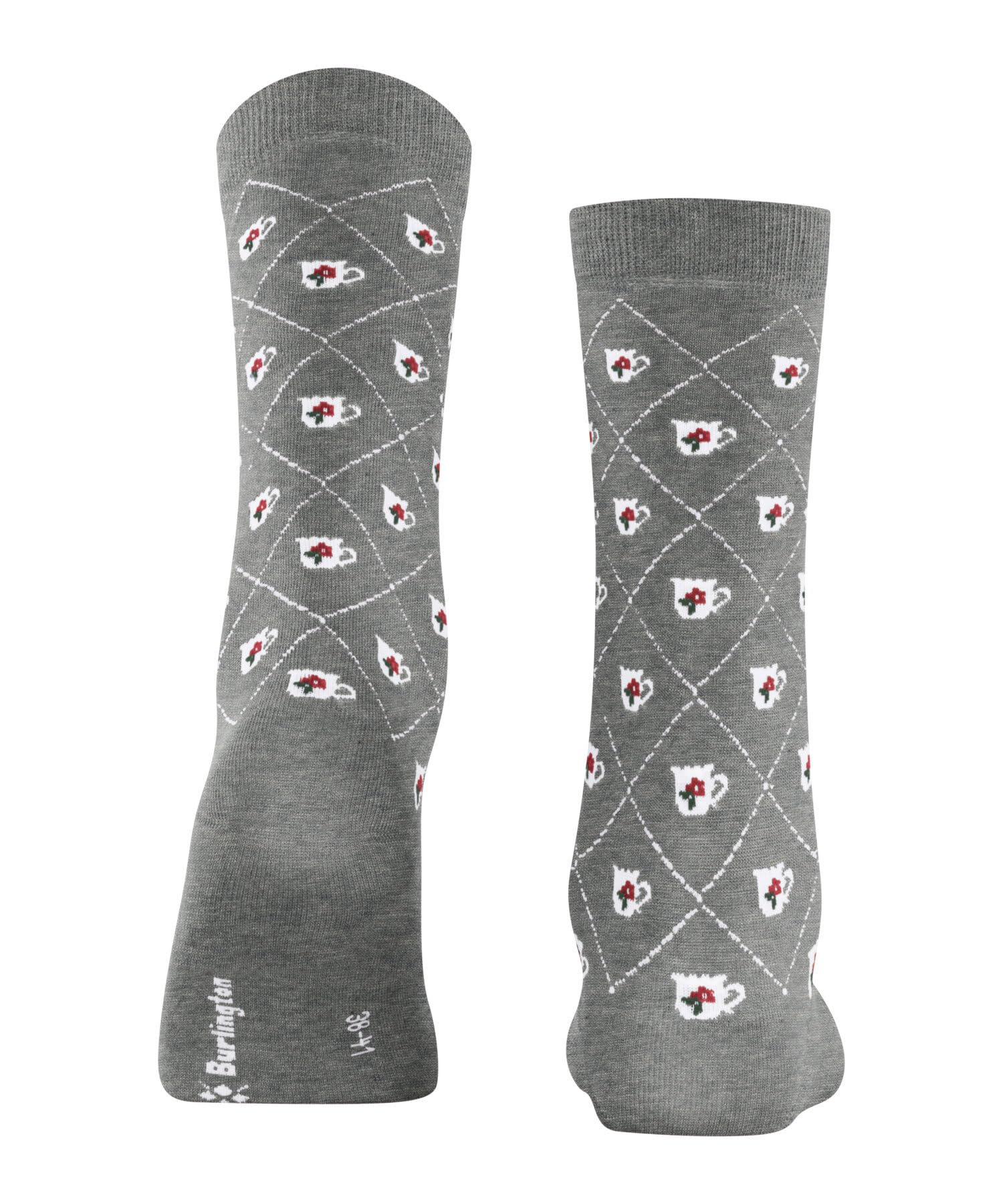burlington-teatime-chaussettes-femme-coton-respirant-motif-tasse-th-argyle image 2