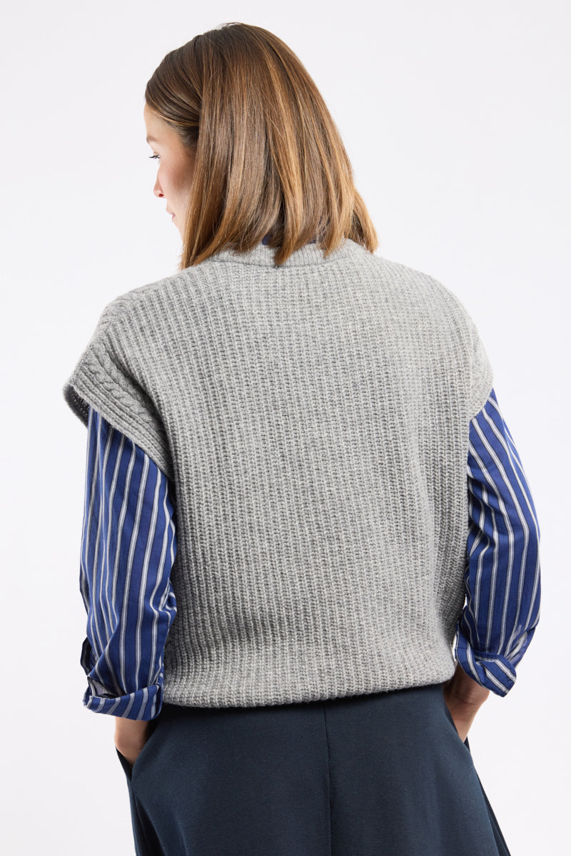 armor-lux-pull-sans-manche-femme-laine-torsades-irlandais image 6