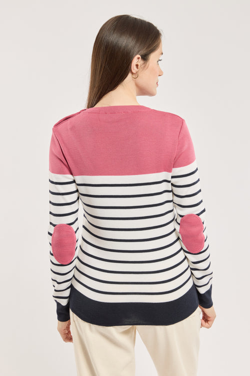 armor-lux-pull-marin-ray-femme-100-laine-coudi-res image 5