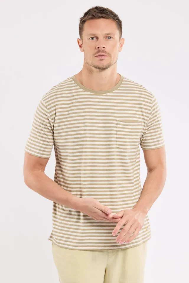 armor-lux-h-ritage-t-shirt-ray-homme-coton-et-lin-poche-poitrine image 1