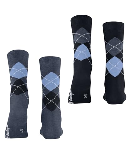 burlington-everyday-argyle-chaussettes-femme-coton-fantaisie-2-paires-bleu-light image 7