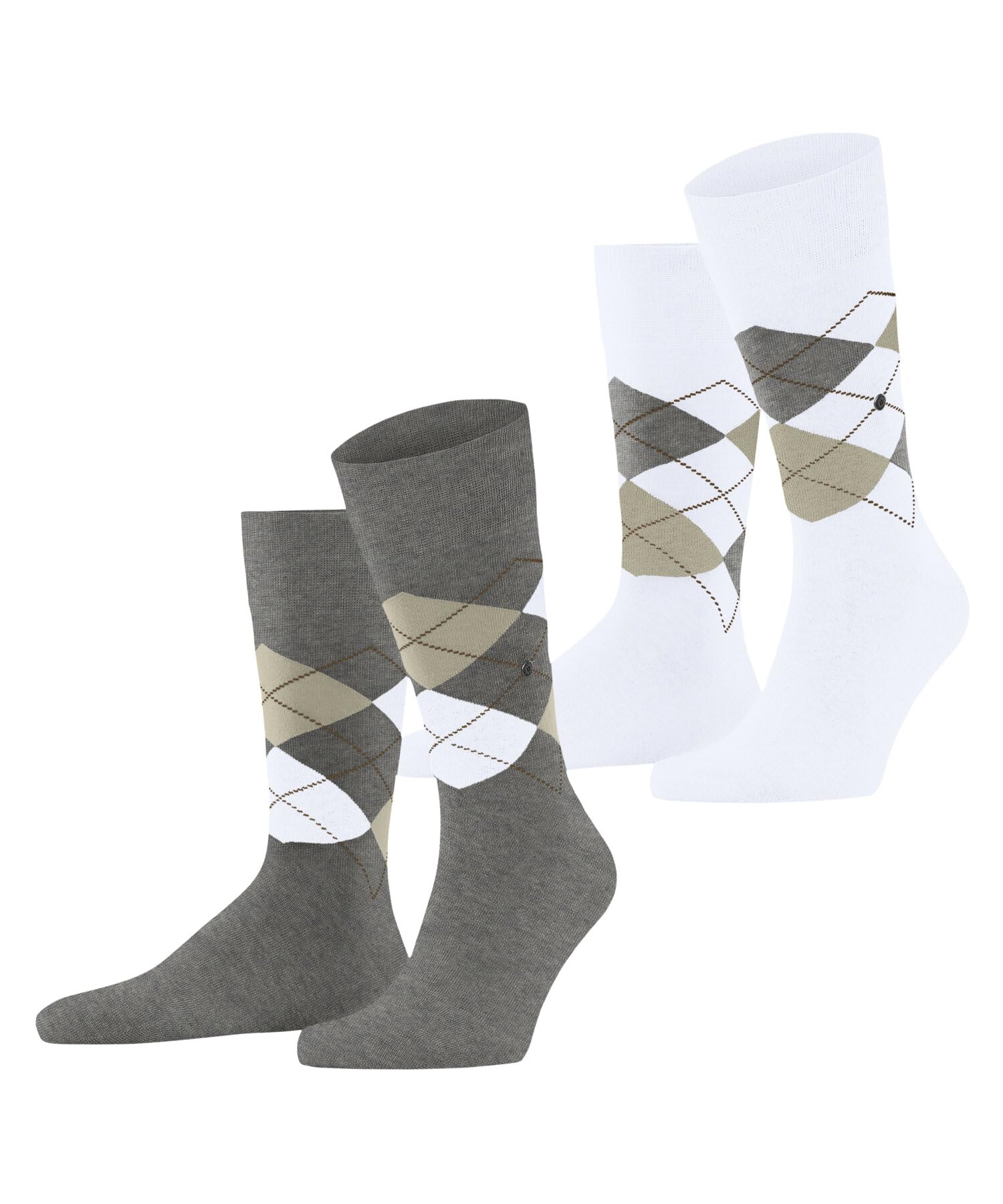 burlington-everyday-argyle-chaussettes-homme-coton-fantaisie-gris-light-grey-322 image 1