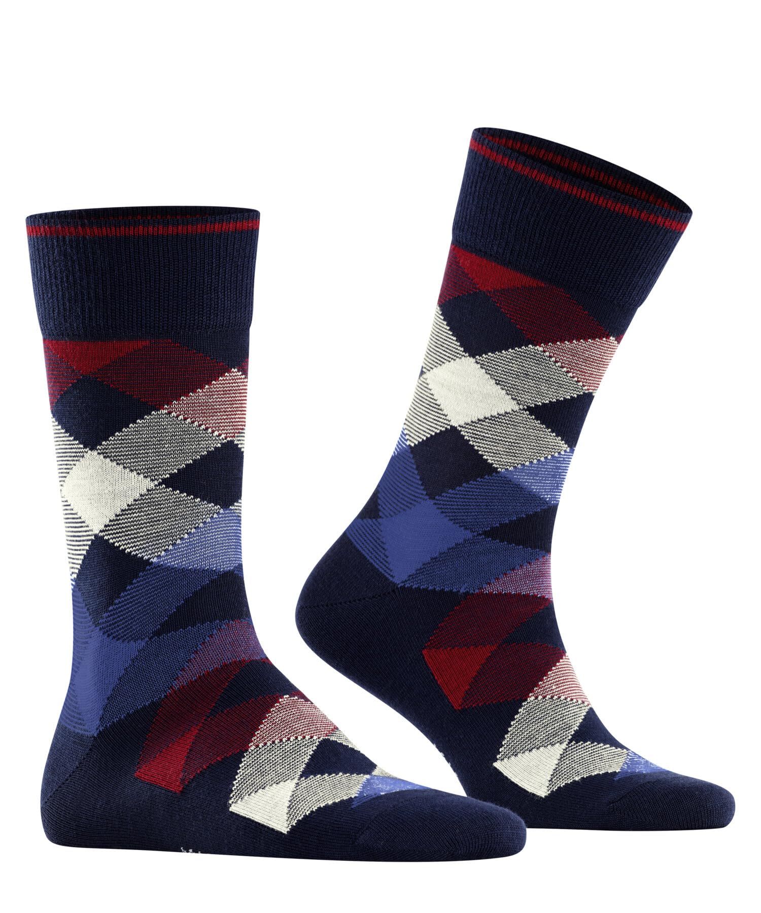 burlington-newcastle-chaussettes-homme-laine-fantaisie-bleu-marine-40-46 image 4