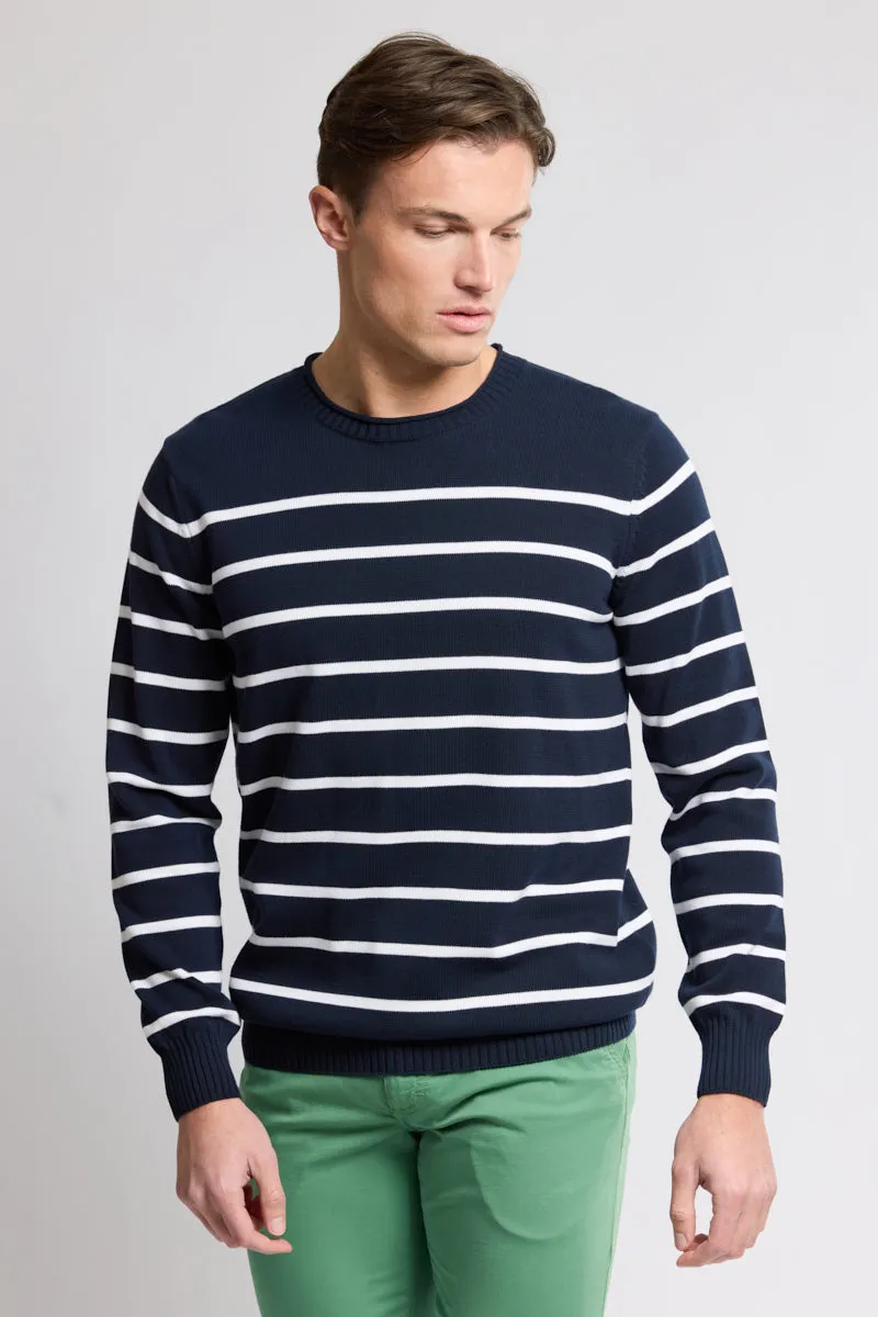 armor-lux-pull-ray-h-ritage-homme-100-coton-col-rond image 1