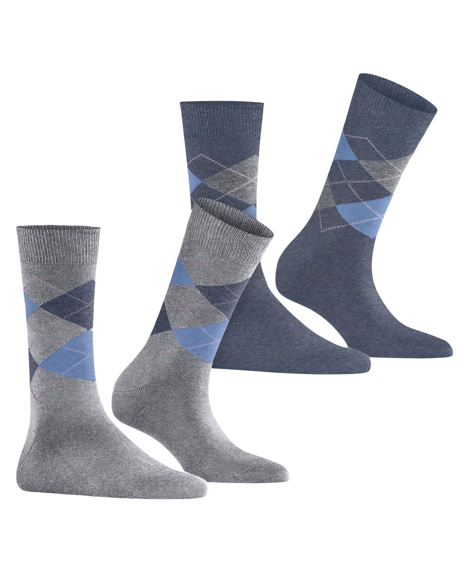 burlington-everyday-argyle-chaussettes-femme-coton-lot-de-2-gris-arctic-36-41 image 4