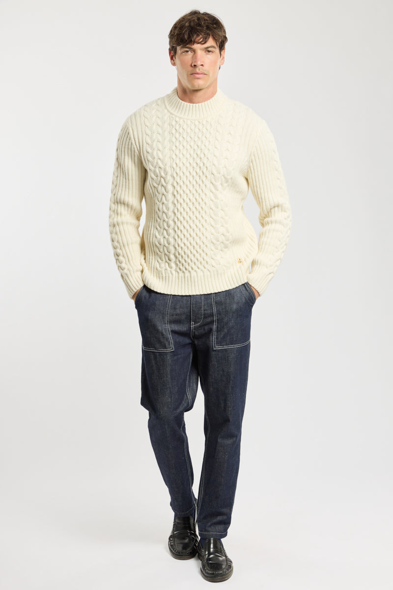 armor-lux-pull-irlandais-homme-col-montant-laine image 4
