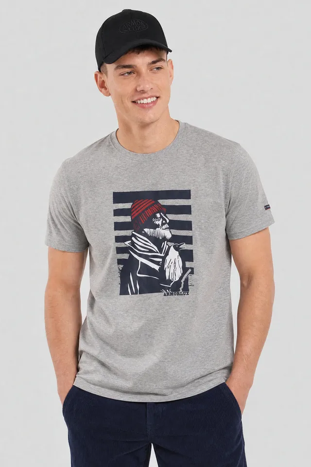 armor-lux-t-shirt-homme-s-rigraphi-coton-l-ger-160g-m image 1