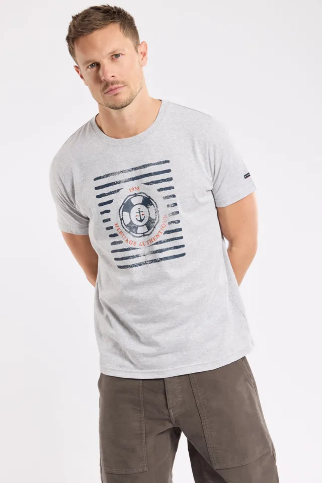 armor-lux-t-shirt-s-rigraphi-homme-coton-l-ger-bou-e image 1