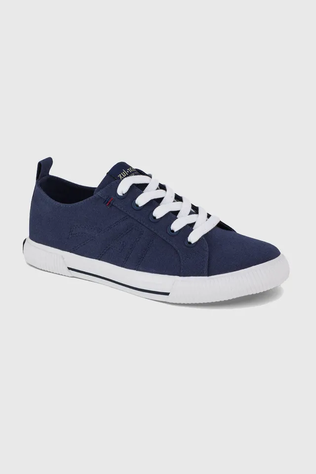 armor-lux-baskets-basses-avel-coton-bleu-marine image 1