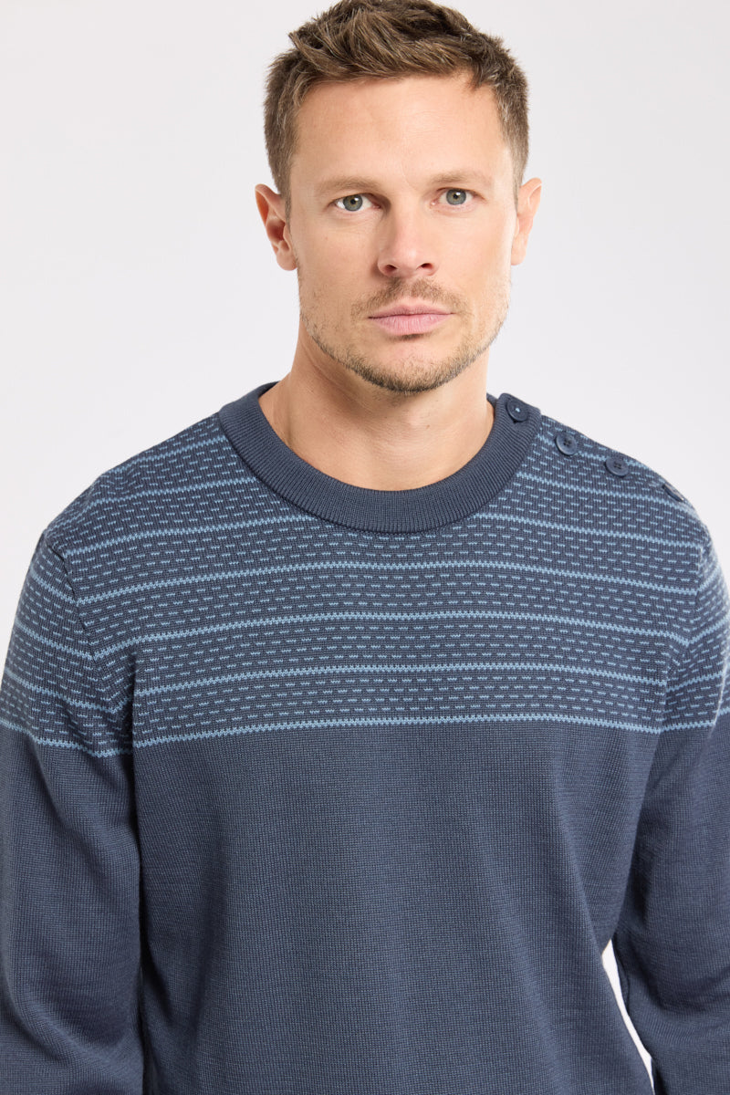 armor-lux-pull-marin-jacquard-homme-laine image 2