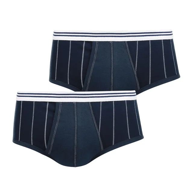eminence-lot-de-2-slips-taille-haute-ouvert-homme-coton-merceris image 1